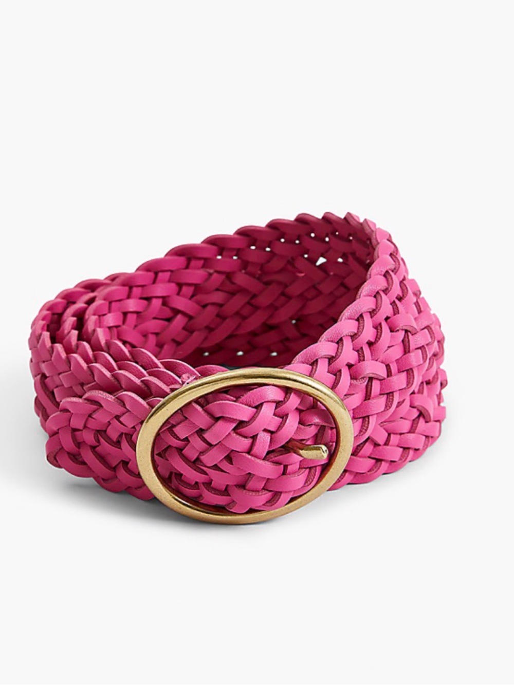 Lane Bryant Braided Pink Belt with Gold Oval Buckle 2X NWT